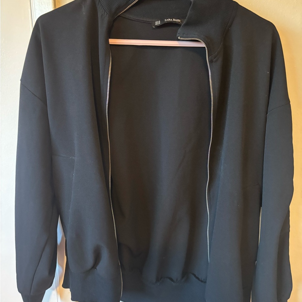 zara Black Zip-Up Jacket